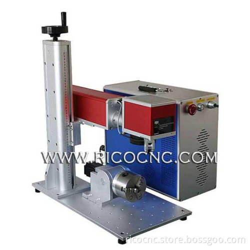 Fiber Laser Metal Marking Machine With Rotary Attachment